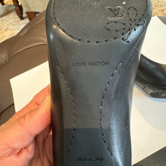 Louis Vuitton Black Leather Peep Toe Pumps Size 8.5 - Picture 3 of 16